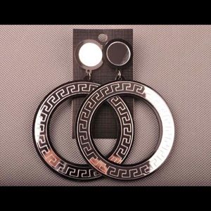 Versace Look XL Earrings Silver
